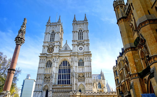 Low angle view of buildings against sky