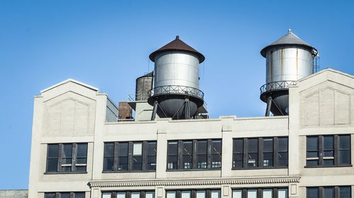 Low angle view of factory at manhattan