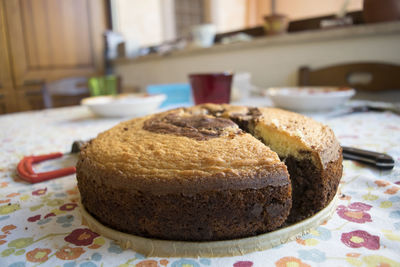 Close-up of bread in plate