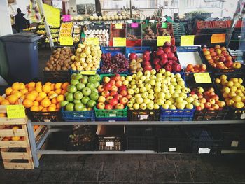 Fruits for sale at market stall