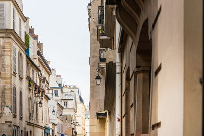 Low angle view of buildings against sky