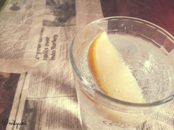 Close-up of drink on table