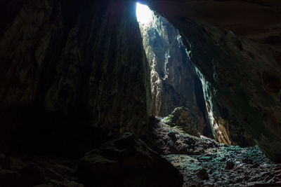 Rock formation in cave