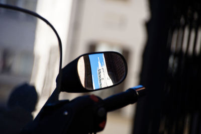 Close-up of person photographing camera