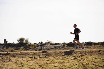Man running, algarve, portugal