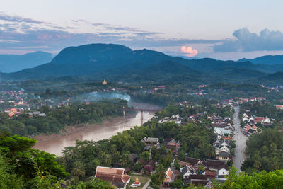 Viewpoint and landscape at luang prabang , laos.