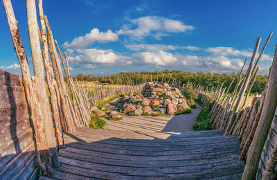 View from inside the ship amager ark amagerarken in naturcenter amager park in copenhagen, denmark