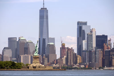 Skyscrapers in city against sky