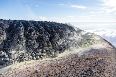 Avachinsky volcano, kamchatka peninsula, russia. active volcano.