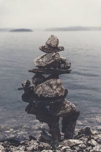 Close-up of sea against sky