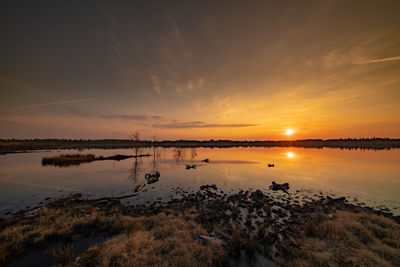 Sunset by the lake