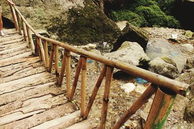 Staircase in forest