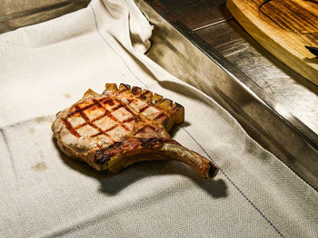 Close-up of food on table
