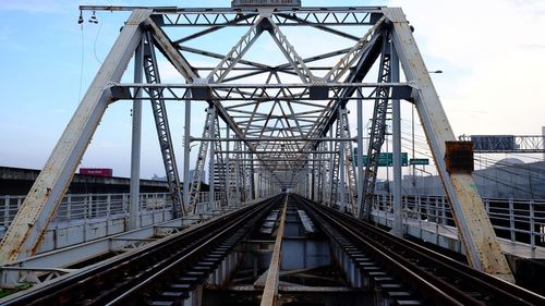 View of railroad tracks against sky