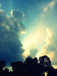 Low angle view of cloudy sky