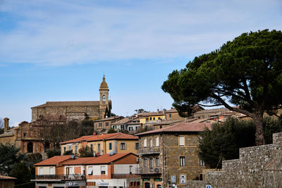 Low angle view of buildings against sky