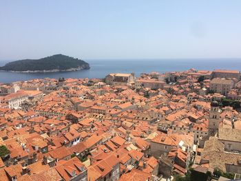 Dubrovnik old town, shot from the city walls