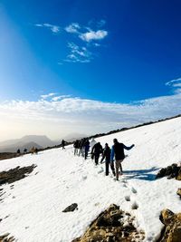 Hiking in the heights of the tikjda national park, tamgout lalla khedidja, djurdjura  in kabylia. 