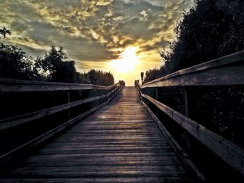 View of road at sunset