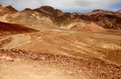 Scenic view of desert against sky