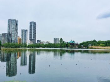 Reflection of built structures in water