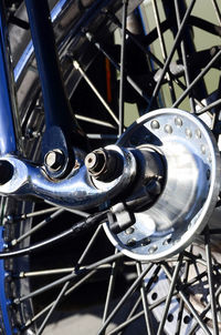 Close-up of bicycle wheel