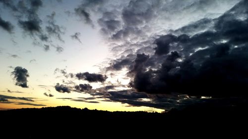 Scenic view of landscape against cloudy sky