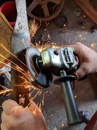 Man working in machine part