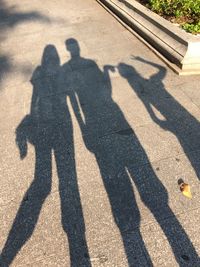 Shadow of man on wall