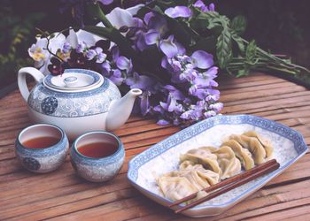 Various food on table