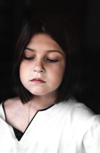 Close-up portrait of a girl