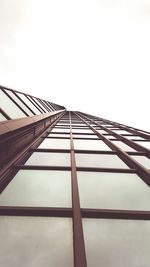 Low angle view of modern building against clear sky