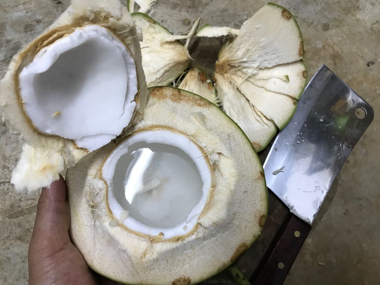 CLOSE-UP OF HAND HOLDING BREAD