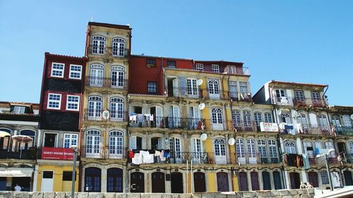 Buildings against clear sky