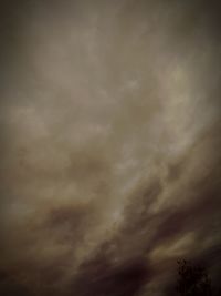 Low angle view of storm clouds in sky