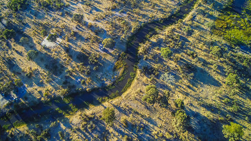 Aerial view of river amidst landscape