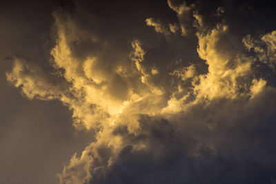 Low angle view of cloudy sky