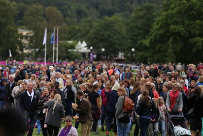 Group of people at music concert