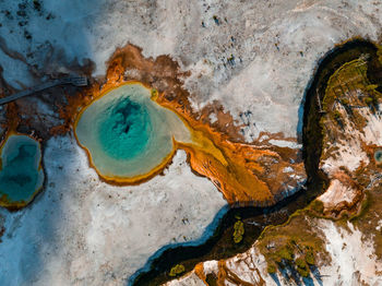 Upper geyser basin of yellowstone national park, wyoming