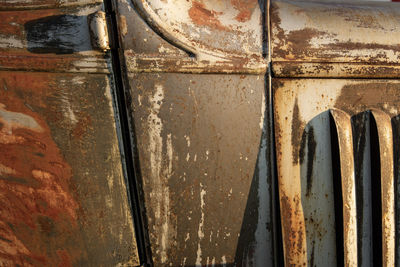 Full frame shot of rusty metal door