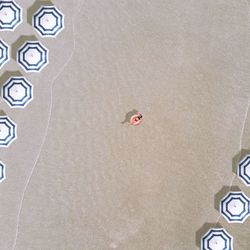 High angle view of a sand