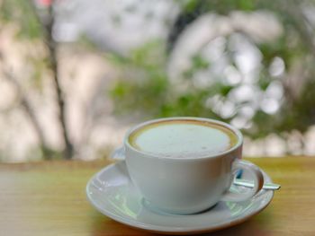 Close-up of coffee on table