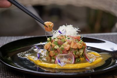 Close-up of food in plate