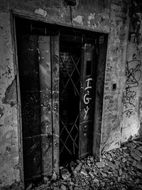 Interior of abandoned building