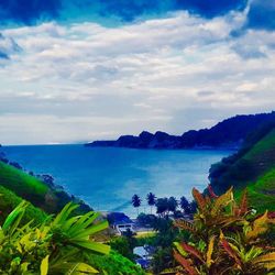 Scenic view of sea against sky