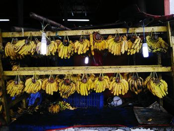 Close-up of clothes drying for sale