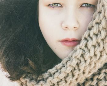 Close-up portrait of young woman