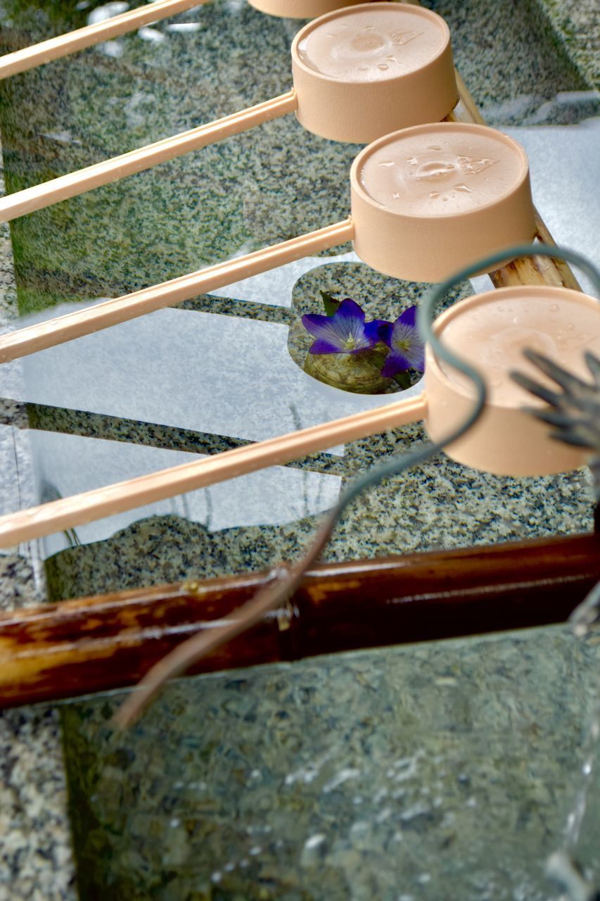 HIGH ANGLE VIEW OF PEOPLE IN BOAT