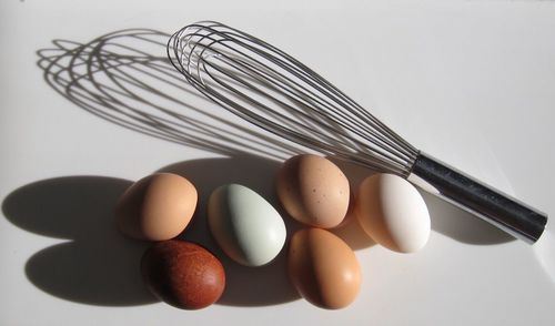 Close-up of food on white background