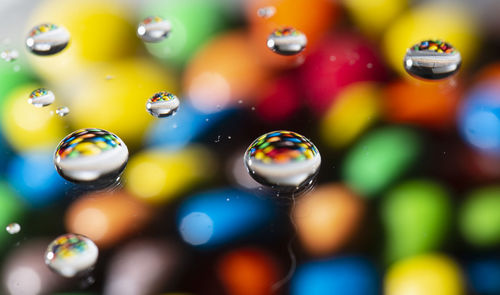 Full frame shot of bubbles in water